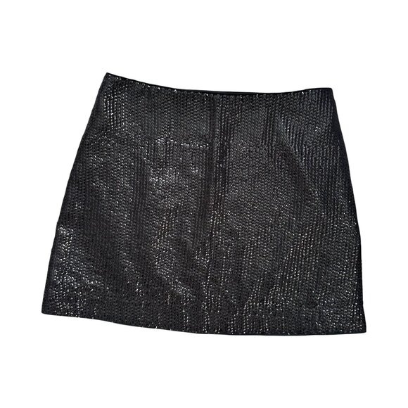 ABERCROMBIE & FITCH Black Sequin Mini Skirt Size 4 - Picture 1 of 6